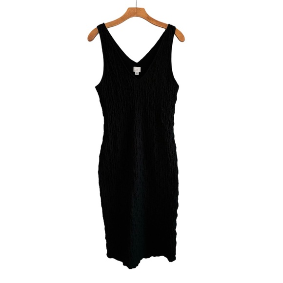 A NEW DAY Women’s Puckered Knit Midi Dresss Black M - Picture 8 of 9